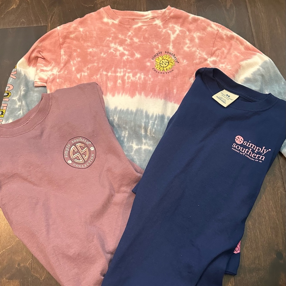 3 Simply Southern Long Sleeve Tees Youth Small